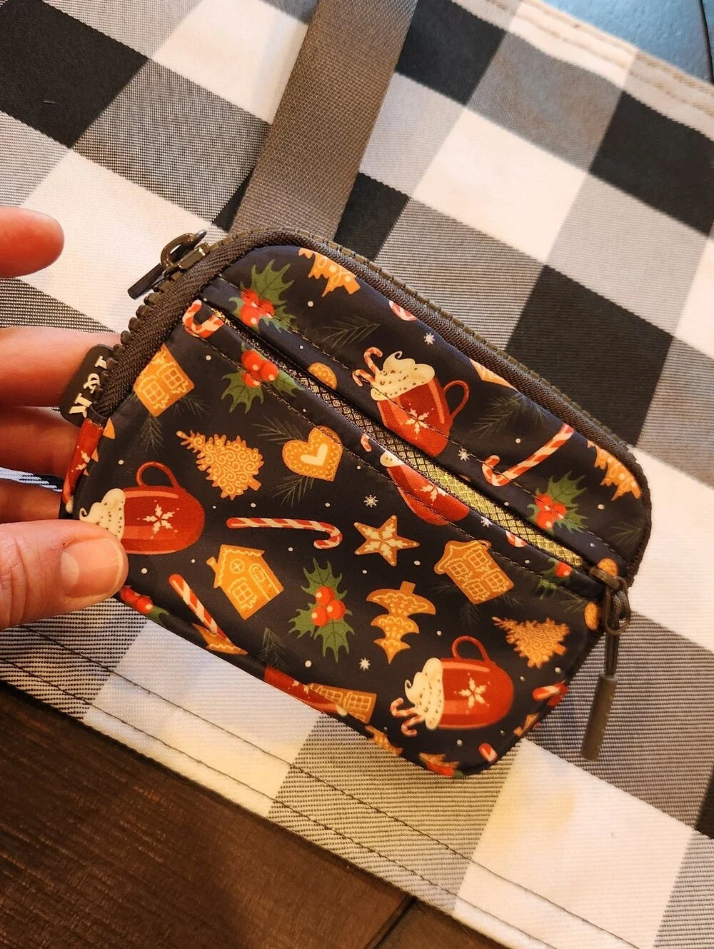 New With Tags! Iris & Rainbow Holiday Wristlet is in the Retired Print